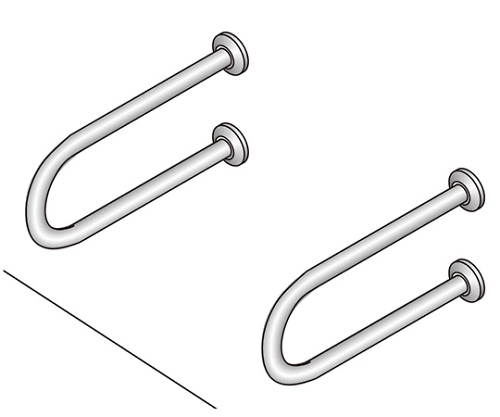 バリアフリー手摺 洗面・手洗器用 34径 バフ研磨仕上