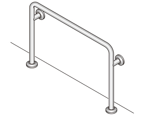 バリアフリー手摺 玄関用 ヘアライン仕上