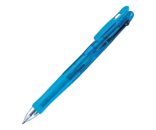 3色ボールペン クリップオンG 3C 0.7mm ライトブルー（インク色：黒・赤・青） B3A3-LB