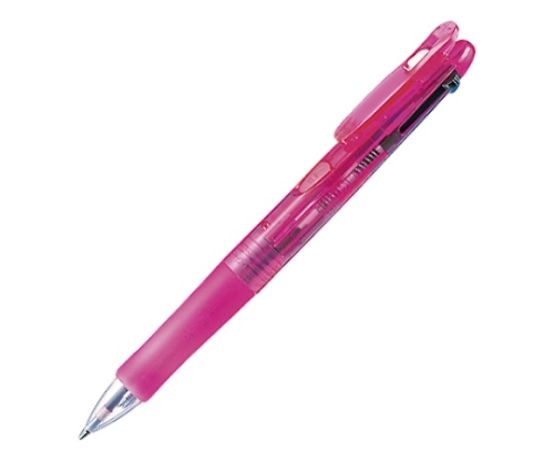 3色ボールペン クリップオンG 3C 0.7mm ピンク（インク色：黒・赤・青） B3A3-P
