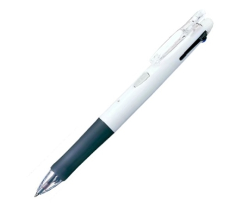 3色ボールペン クリップオンG 3C 0.7mm 白（インク色：黒・赤・青） B3A3-W
