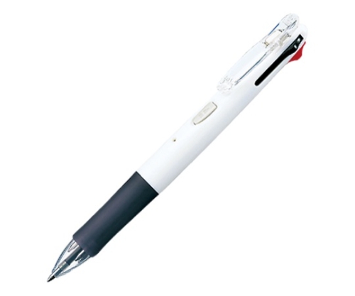 4色ボールペン クリップオンG 4C 0.7mm 白（インク色：黒・赤・青・緑） B4A3-W