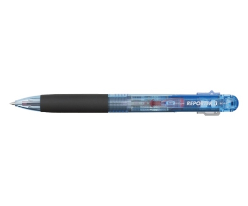 リポーター3 3色ボールペン0.7 透明ブルー BC-TRC40