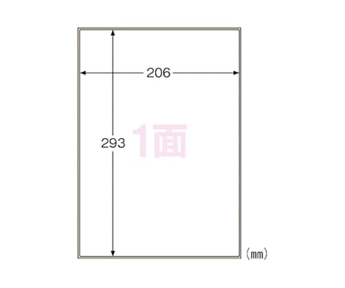 61-9354-20 屋外用ラベル ホワイトフィルム 206×293mm 1冊（10枚入） 粗い面対応 KLPB862S