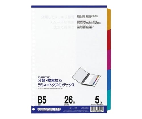 ラミネートタブインデックス B5 5山