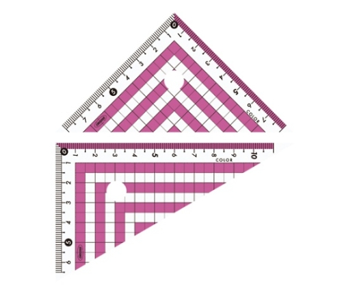 カラー三角定規 ピンク CPK-120-P