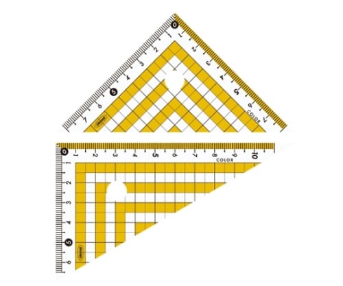 カラー三角定規 イエロー CPK-120-Y