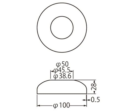 ベースキャップ48.6径用シルバー　BC-100