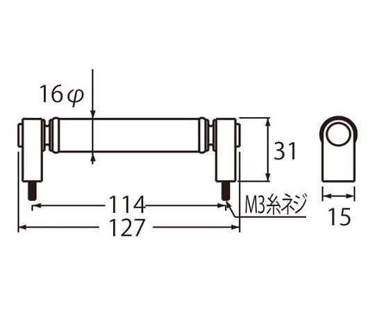 ロリエハンドル小白木ウッド