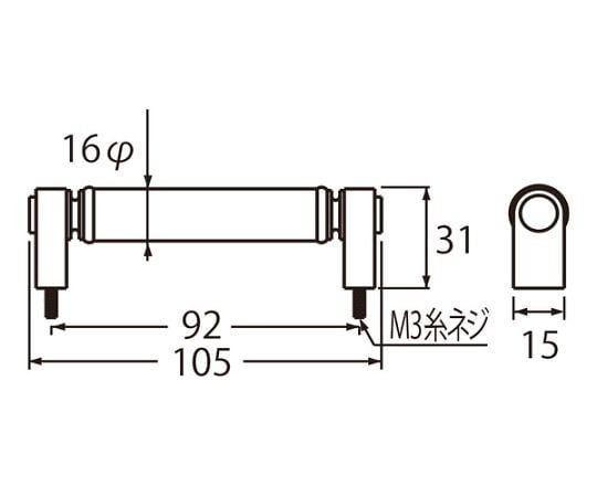 ロリエハンドル小小白木ウッド