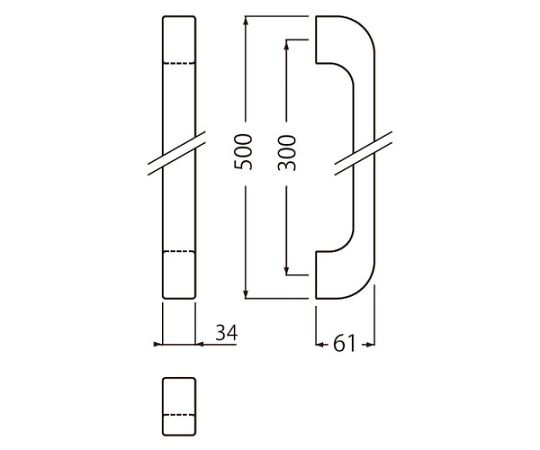 61-9531-68 ウッド甲丸取手大白木ウッド NO-55 【AXEL】 アズワン