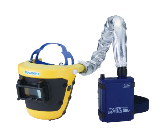 電動ファン付き呼吸用保護具（飛来落下物用） ヘッドギアタイプ溶接作業用 LS-455WP;SAH