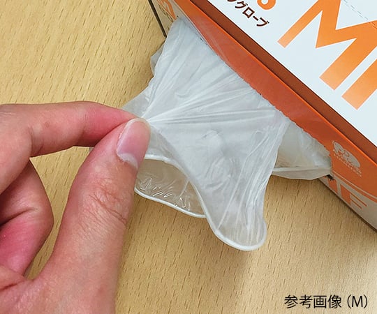 61-9625-09 ハクゾウプラスチックグローブＭＦ Ｍ １箱（８０枚） 3024112