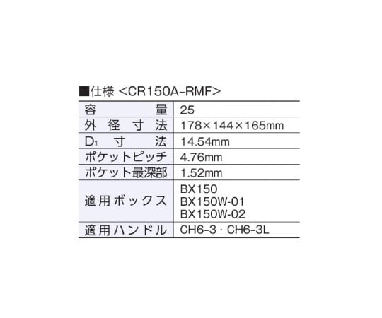 6インチウエハ用キャリア　CR150A-RMF