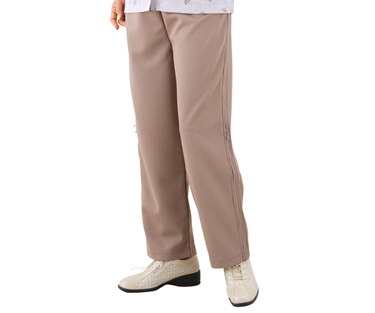 婦人脇全開ニットパンツ ベージュ LL