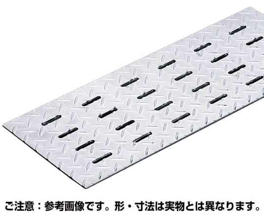 61-9702-86 排水用ピット蓋 側溝用 歩道用 100×500mm 丸穴 OSPC-5-10