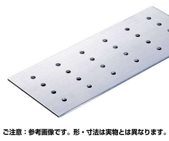 61-9703-15 排水用ピット蓋 側溝用 歩道用 100×500mm 丸穴 ヘアライン仕上 OSPA-5-10 【AXEL】 アズワン