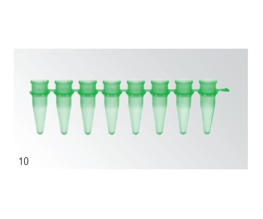 トレフ PCRチューブ 0.2mL （8連チューブ） グリーン 1箱（125本入） 96.10560.5.01