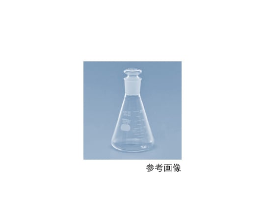 共通摺合せ共栓三角フラスコ（中形栓付） 300mL