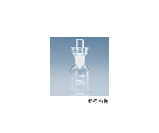 61-9717-75 均量フランびん（ガラスカップ付） 200mL 10本
