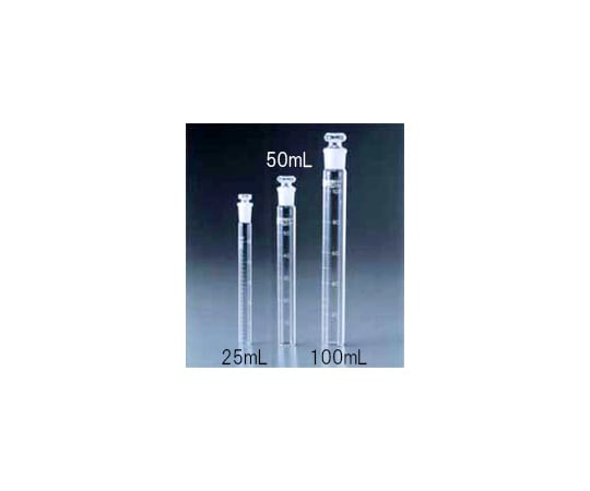 共栓付比色管 白色目盛 100mL 29×250mm