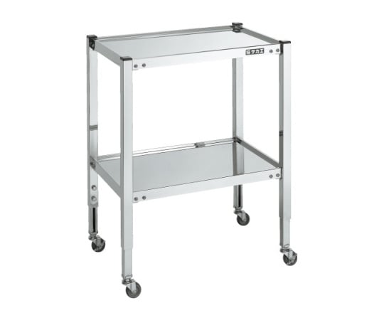 ステンレスフリーワゴン高さ調整タイプ 棚板浅型仕様