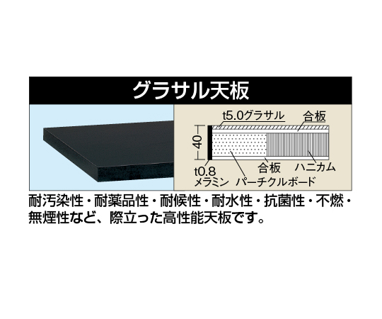 取扱を終了した商品です］軽量実験用作業台 KHG-1275 61-9832-28