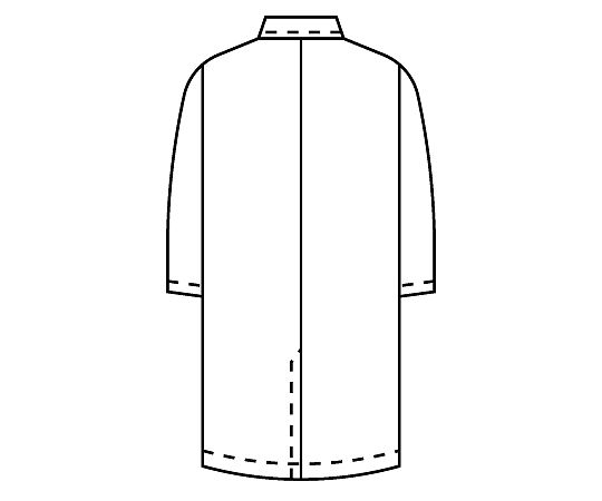61-9865-34 メンズ診察衣W型長袖 白 3L 255-90 3L 【AXEL】 アズワン