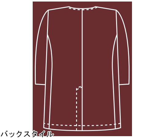 男子衿なし調理衣七分　白　L　321-30 L