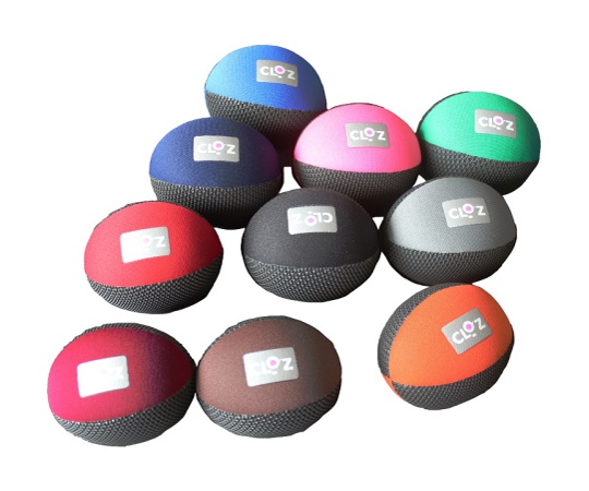 61-9950-84 クロッツ やわらか健康ボール ラグビー型 10色セット HC-036