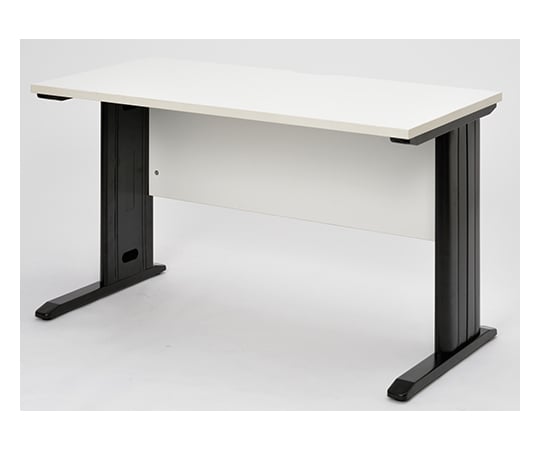 スチール脚デスク W1200 ホワイト ブラック脚