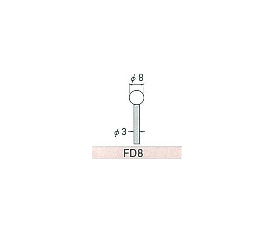 61-9989-20 軸付フェルト FD8 【AXEL】 アズワン