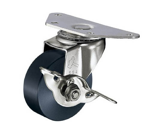 オールステンレスコーナーＥ型自在ＳＰ付ＭＣナイロン車５０ｍｍ