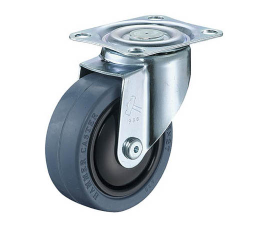 軽量　薄板鋼鈑製　自在　７５ｍｍ　ナイロンホイルゴム巻Ｂ車