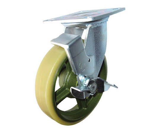 重荷重用旋回式ウレタン車輪（イモノホイール・ラジアルボールベアリング）200mm SP付