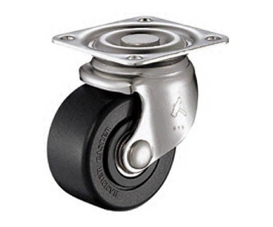 オールステンレス低床重荷重用ナイロン車輪（ラジアルボールベアリング）65mm