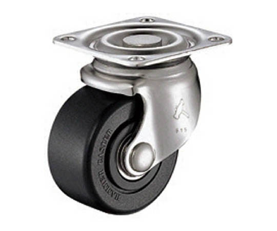 オールステンレス低床重荷重用ナイロン車輪（ラジアルボールベアリング）75mm