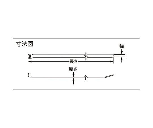 ナイロン結束バンド コンタータイ 標準タイプ 3.6×264×1.3 1袋1000本入　CBR3I-M