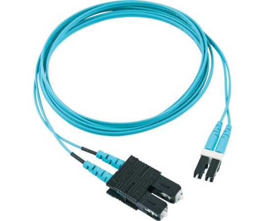 光ファイバーパッチコード OM3（低損失タイプ） 片端SCデュプレックス片端LCデュプレックス ライザー 5m