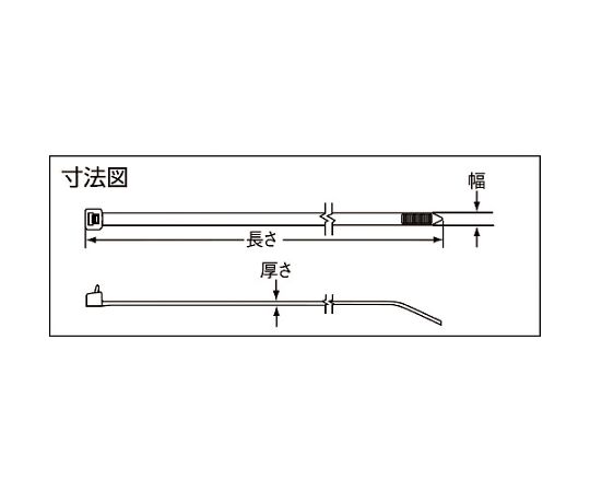 リリースタイ　取り外し可能ナイロン結束バンド　耐候性黒　100本　PRT5EH-C0