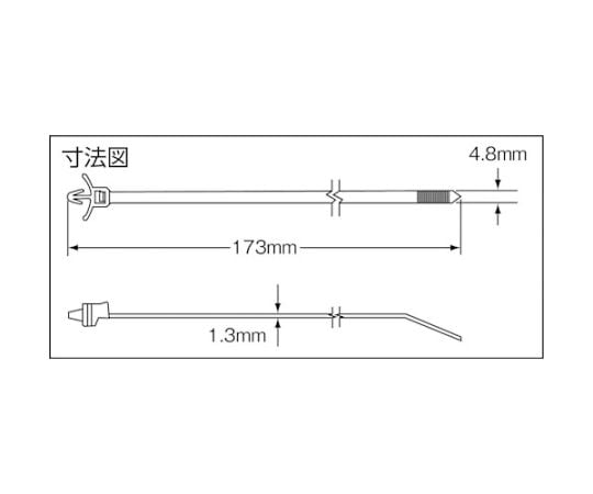 取り外し可能押し込みタイプ結束バンド　ナチュラル　（500本入）　PRWP1.5S-D