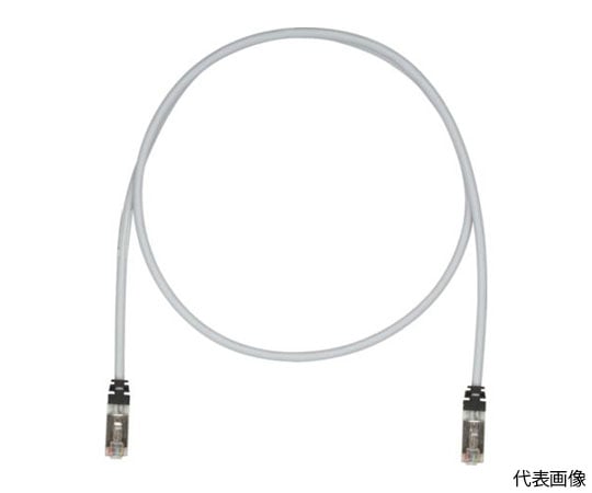 62-0365-75 CAT6A/CAT6 シールドパッチコード 2.5m ライトグレー