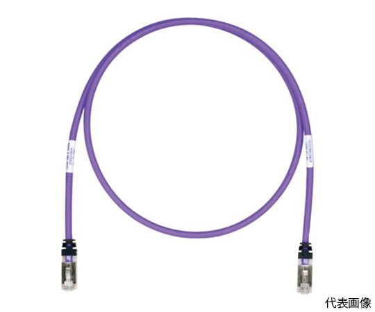 62-0365-92 CAT6A/CAT6 シールドパッチコード 2m 紫 STP6X2MVL 【AXEL