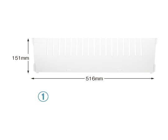 仕切板 バスケット64-17タイプ(深さ17cm)用 サカセ 【AXEL】 アズワン