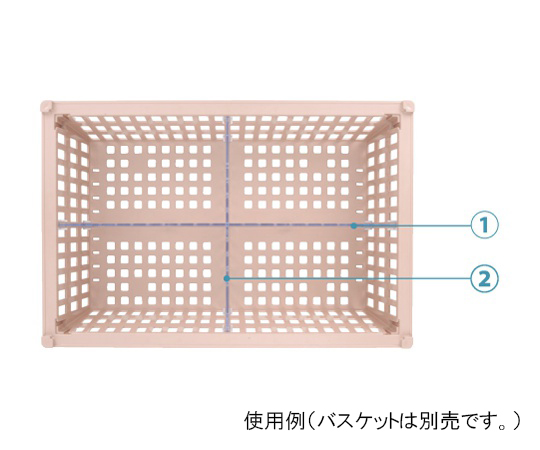 62-0852-54 仕切板 バスケット64-17タイプ（深さ17cm）用 W316×H151mm