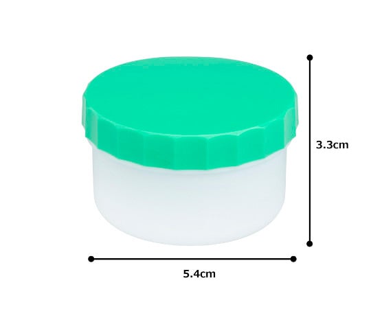 62-0875-78 軟膏容器「プラツボ５０」５５mL ５０個 緑 33053