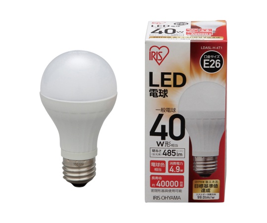 取扱を終了した商品です］LED電球 E26 40W相当 電球色 φ58×107mm LDA5L