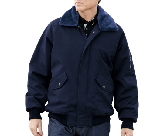 62-0942-16 防寒作業服 綿 パイロトジャンパー ネイビー LL PJ17-UE-LL