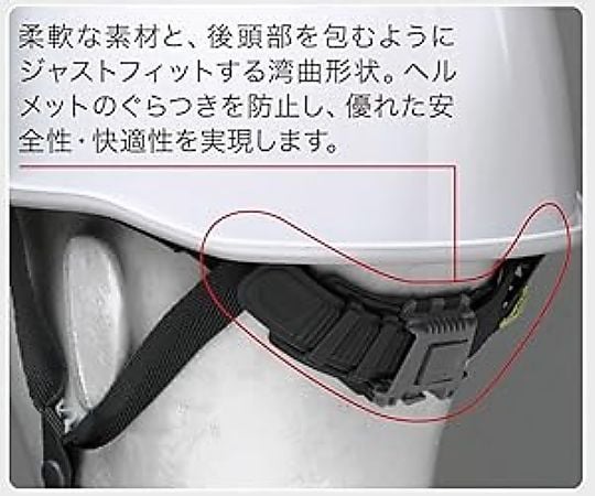 62-0946-42 ABS製ヘルメット(KP・通気孔) ホワイト SC-11BVRA-KP-W