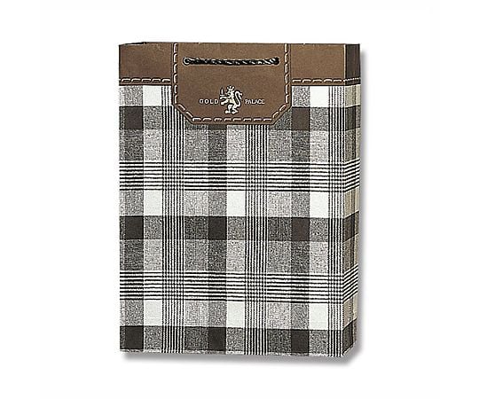 HEIKO 紙袋 デラックスチャームバッグ サニー2才(DXS2) ゴールドチェック 10枚